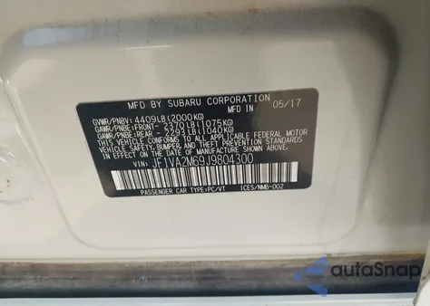 2018 Subaru Wrx Sti from USA, damaged, VIN JF1VA2M69J9804300